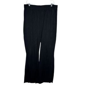 TORRID / black semi sheer zig zag chevron lace elastic waist pants / 2X